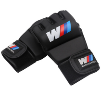 Boxing gloves half finger sanda boxing gloves Palm fight male Muay Thai female adult playing sandbags MMA training protectors