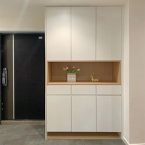 Nordic shoe cabinet entry high cabinet solid wood drawer entry hall cabinet small apartment household locker can be customized