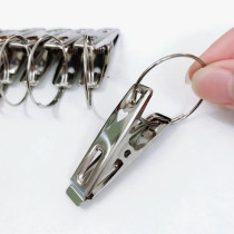  Clip Stainless steel drying quilt clip Baby drying clothes with ring hook clip windproof diaper clip Cool towel household