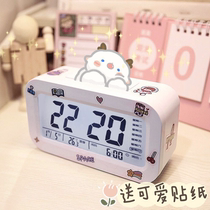 Electronic alarm clock students use 2021 new smart childrens luminous powerful wake-up artifact for boys and girls cute