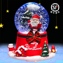 Christmas gift crystal ball music box to send children Girl birthday Santa Claus snowman music box Christmas Eve