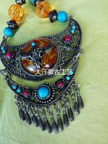 National Jewelry Wholesale Inner Mongolia Mongolian Necklace Minority Accessories Necklace Alloy Necklace Two pieces