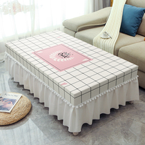 Tea Table Cloth European Style Luxurious Nordic Waterproof Tea Table Cloth Rectangular Table Cloth Cloth Art Tea Table Cover Small Square Table Hood