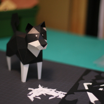 Japanese Kakukaku Tiny handmade animal origami toy three-dimensional paper cardboard handmade DIY model