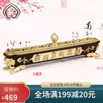 Tibetan Buddhist supplies pure copper incense burner eight auspicious six-character mantra cross Vajra
