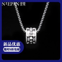 Fashion light luxury niche sterling silver necklace men personality tide cool cross pendant couple small waist ins gift