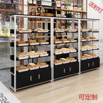 Bread display cabinet snack cabinet pastry display rack baking shop cake shelf display cabinet bookshelf shelves can be customized