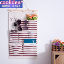 Organize bag hanging bag multi-layer wall hanging storage bag door rear hanging bag fabric wall mobile phone finishing storage bag