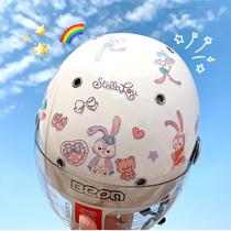  Xingdairu helmet sticker Waterproof cute girl heart ins electric car PVC hand account sticker art Thermos cup water cup