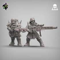 The heretical flame soldier and the machine gun operator chess board game 3D printing model stl hand-made high-precision material file