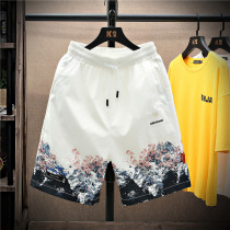 Mens Ice Silk shorts wear summer thin fashion brand sports leisure quick dry beach pants five-plus size loose