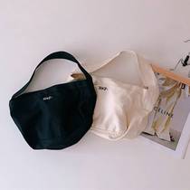 Crooked girl Korean baby personalized wash denim cross bag children cute bag concave shape shoulder bag