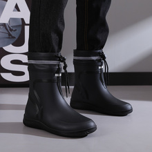 Высококлассные дождевые туфли мужская обувь водонепроницаемая обувь короткая средняя противоскользящая обувь обувь обувь рабочая резиновая обувь мужская и женская новые