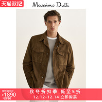 Autumn Winter discount Massimo Dutti Men Shirt Suede Leather Jacket Jacket Jacket Jacket 03316256771