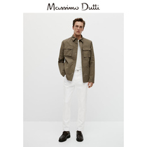 Massimo Dutti Mens Clothing 2022 Spring Summer New Pint White Men Casual Body Tapered Version Jeans 00048148250