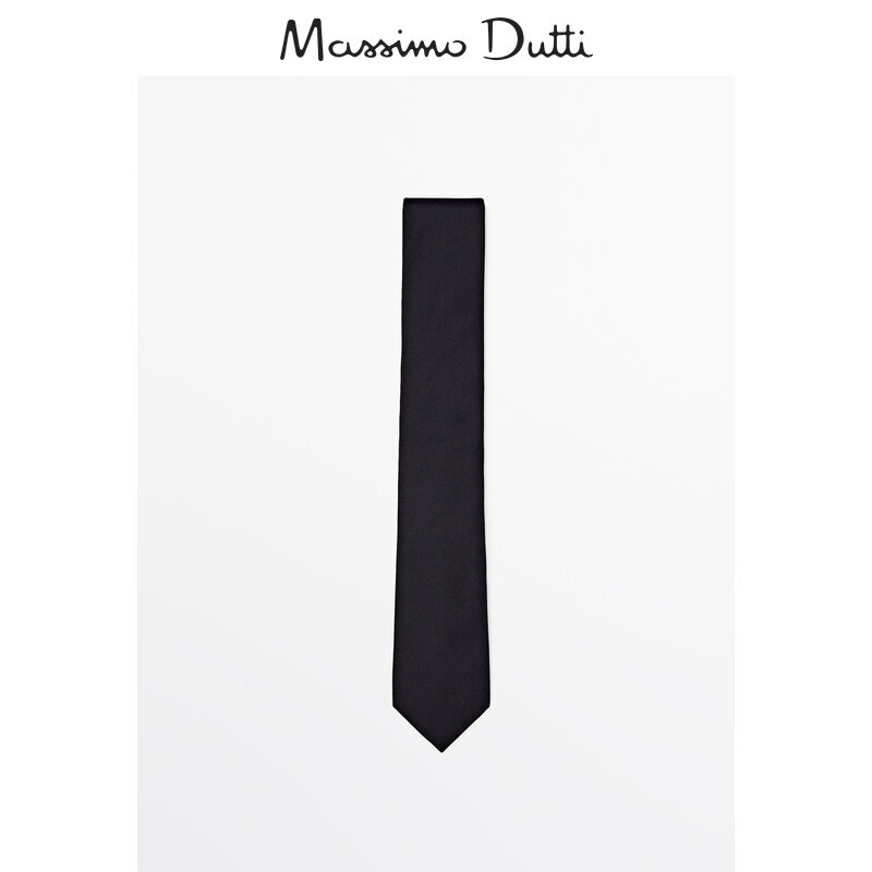 春の新作 MassimoDutti メンズ アクセサリー 2024 新作 ビジネス フォーマルウェア コットンシルク混紡ツイル アロー型ネクタイ 01214710400