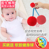  Baby vision training red ball 0-12 months newborn baby vision tracking red early education educational toy