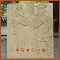 Artificial sandstone sculpture European-style relief indoor and outdoor high-grade background Wall Wall wall hanging figure King Queen mural
