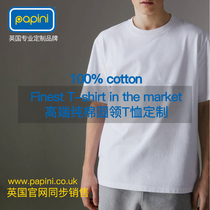 Cotton cultural shirt T-shirt custom British brand round neck short sleeve advertising shirt corporate work clothes embroidery printed logo
