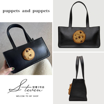 American Light Luxury Brand Puppets and Puppets Cookie Pack Lady Leather Handbag