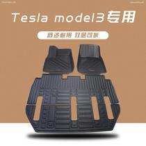 Customizable right rudder left rudder Tesla teslamodel3 waterproof tpe special 3d car double layer foot pad B model