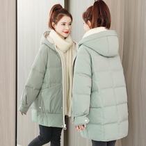 Winter down cotton-padded clothing womens long thick cotton coat 2021 New Korean loose leisure ins Hong Kong wind cotton-padded jacket