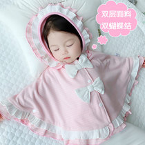 Autumn baby cloak autumn and winter out windproof shawl female baby clothes princess newborn sunscreen cloak spring and autumn