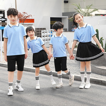Kindergarten garden clothes summer school uniforms set pupils short sleeves college style children graduation photos summer class uniforms