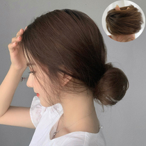 Gball head wig female real hair half ball head plate hair flower bud natural realistic lazy fluffy wig hair bag hair accessories
