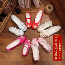 Hanfu shoes Dance children girls embroidered shoes Spring and summer costume retro Han shoes Chinese style performance shoes