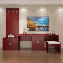 Custom Shortcut Hotel TV Cabinet Writing Desk Business Apartment Furniture Guesthouse Bed Luggage Rack Hangings Board Computer Desk