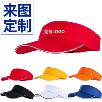 Cap printed LOGO Childrens empty top visor custom travel mens and womens group advertising cap custom volunteer cap