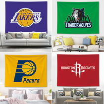 NBA team logo Team logo team logo background cloth Bedside dormitory wall cloth decorative tapestry Basketball hanging cloth Lakers