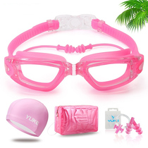 Female professional diving bathing cap kit equipped with waterproof anti-fog 2022 swimming goggles myopia large frame swimming glasses male HD