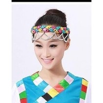 Tibetan headdress female Tibetan Tibetan dance performance headgear beads hair accessories ethnic style Tibetan clothing accessories forehead