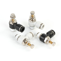 Pneumatic cylinder quick intubation L-type speed control throttle valve connector SL6 4 10 12 SL8-02-01-03-04 minutes