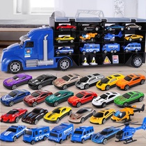 Childrens toy car alloy set fire fighting engineering 5 puzzle 3 super large truck container 4 Baby 6 year old boy