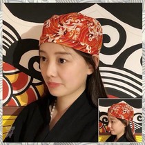  Japanese square towel street retro tie headscarf mens and womens trendy headscarf chef hat universal sushi restaurant waiter package material