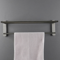 All copper bath towel rack toilet towel rack hardware pendant gun gray Nordic bathroom hanger five sets