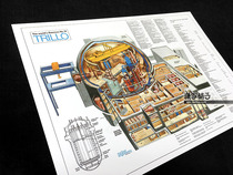 Spain Trillo Nuclear Power Plant 74 Heavy Water Reactor Science Knowledge Structure Diagram Poster Decoration Painting