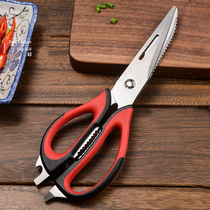 Kitchen scissors household multi-function strong shear meat bones barbecue food scissors to kill fish special stainless steel chicken bones