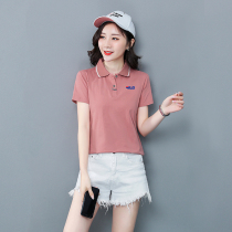 Fille Citi Ship Shop Official short sleeve Paul polo shirt T-shirt womens summer turn T-shirt Korean version sports clothes