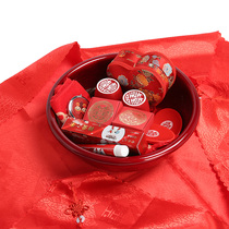 Happy basin woman dowry wedding supplies bride dowry wash face Red Tooth Cup set pair
