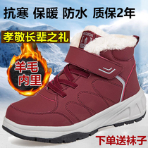 Zhang Kaili Zulijian elderly shoes autumn and winter wool shoes plus velvet warm mom cotton shoes womens elderly walking shoes