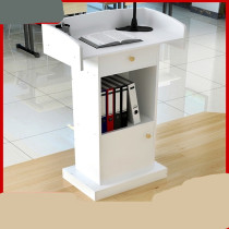 The podium training was conducted in front desk reception stage mobile desk zhu chi tai statement table classes companies