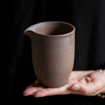 Lu heart rough pottery Gong Road Cup household ceramic tea divider kung fu tea set tea set tea leak Tea Sea large capacity