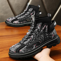 Martin boots Men 2022 Spring new Inn Wind High Leather Shoes Country Wind Mens Shoes Trends 100 Hitch Casual Short Boots