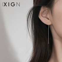 XIGN word line earline pure silver summer brief earrings with face slim earrings 2021 New eared womens wave 2022