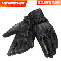 herobiker motorcycle riding gloves sheepskin men and women four seasons motorcycle racing knight equipment anti-fall wear-resistant