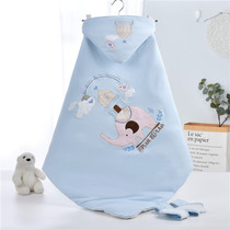 Newborn baby cotton bag Spring and Autumn Winter thickened newborn baby out to carry blanket 11 11 months